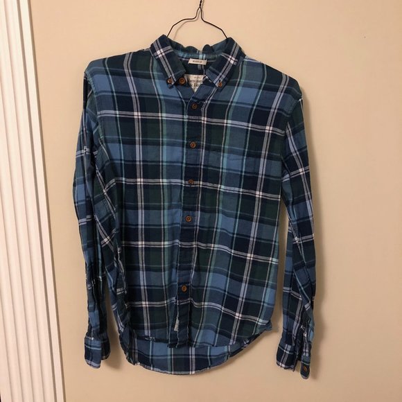 Abercrombie and Fitch Plaid Mens Medium Button Up Shirt - Picture 1 of 5